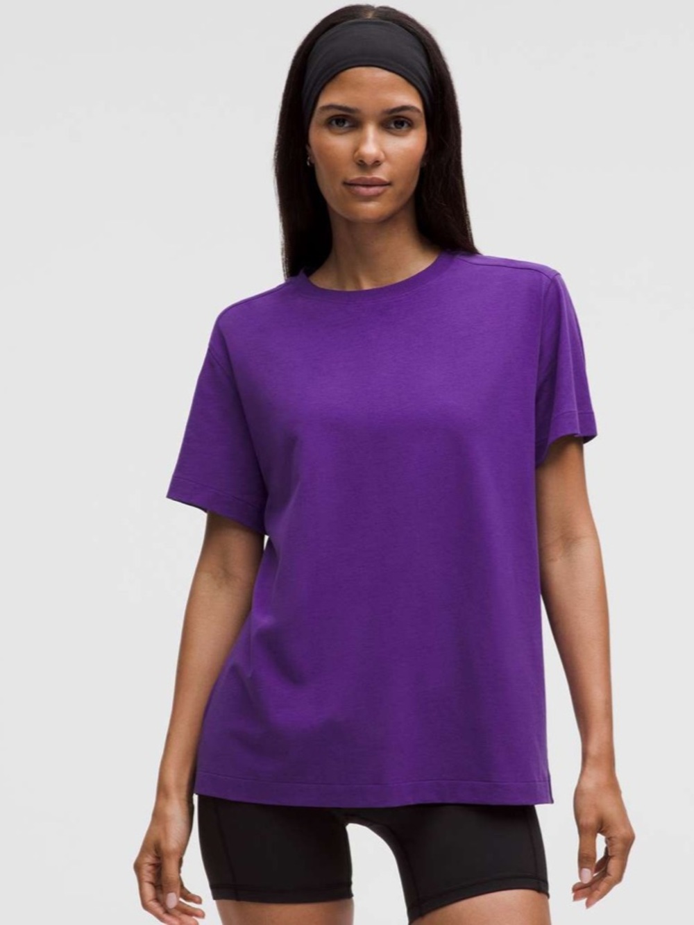Lululemon All Yours Organic Cotton Crewneck T-Shirt in College Purple